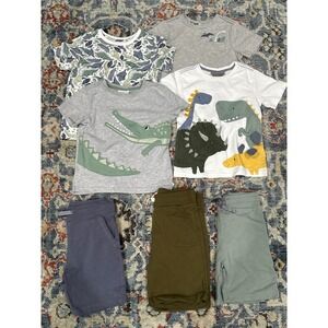 Mixed Dinosaur Graphic Tee Shorts Bundle Boys 4T Multi Color 7pc Set EUC